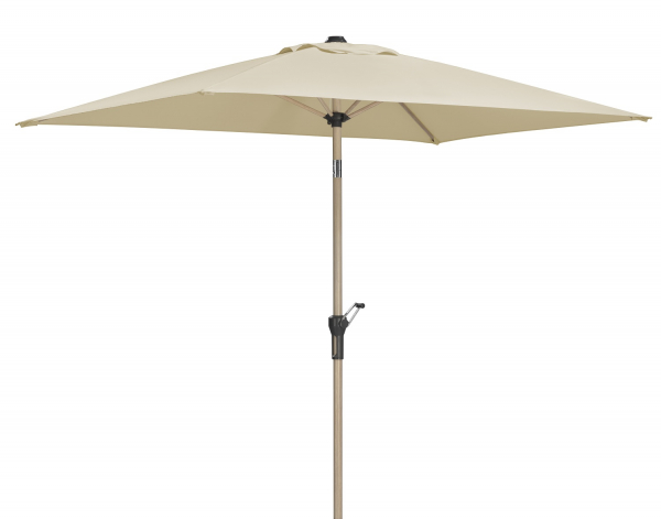 Schneider Stahl Kurbelschirm Cordoba 230x150cm knickbar Stock 38mm Natur